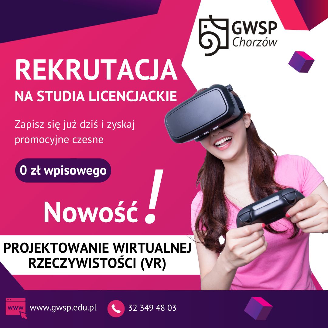 Studia – specjalność Projektowanie wirtualnej rzeczywistości (VR)