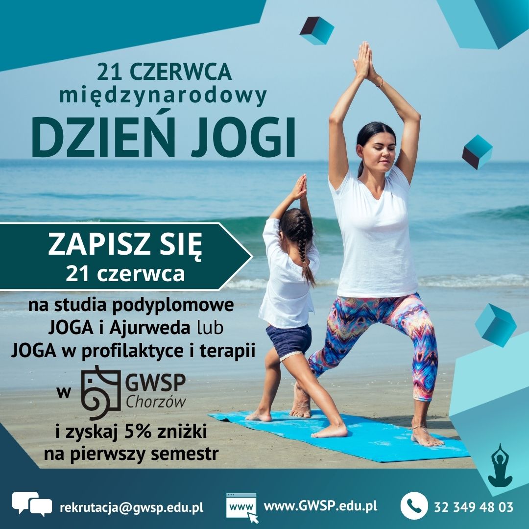 Międzynarodowy Dzień Jogi 5% zniżki na pierwszy semestr w GWSP